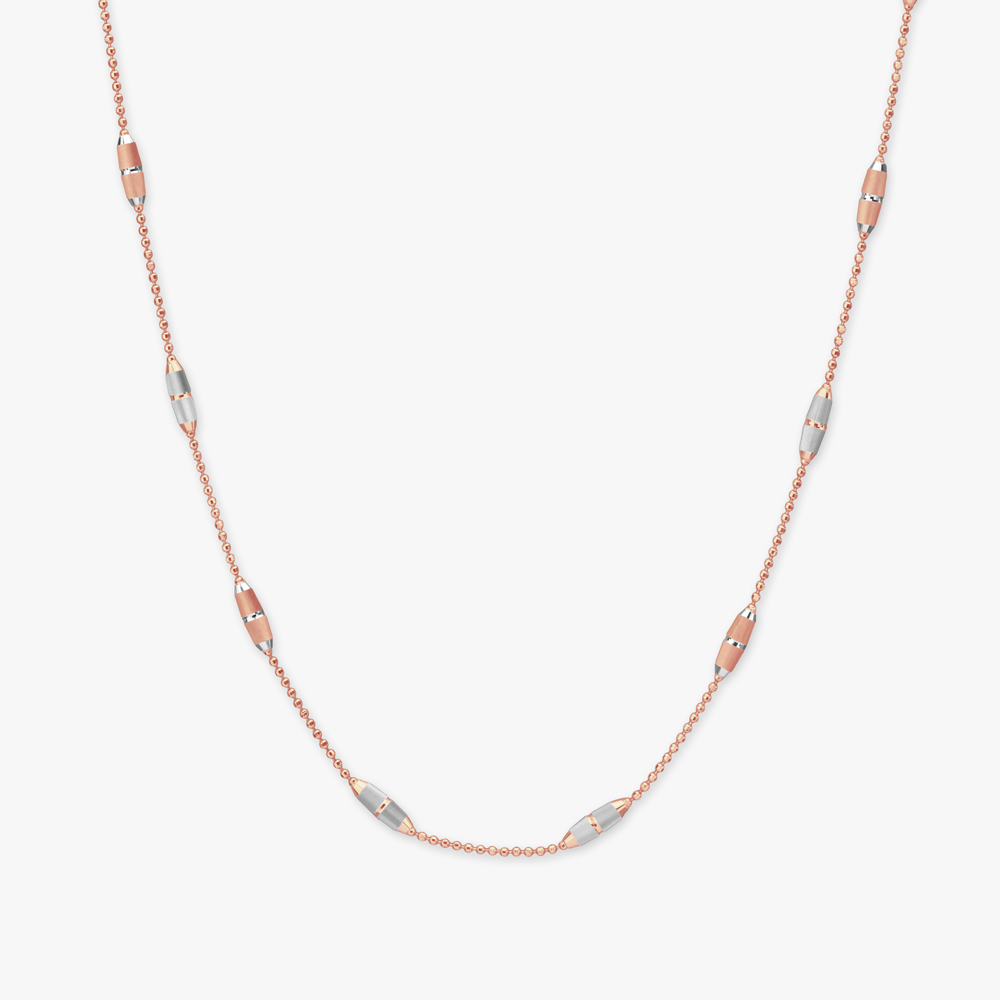 Oval Capsule Gold Chain