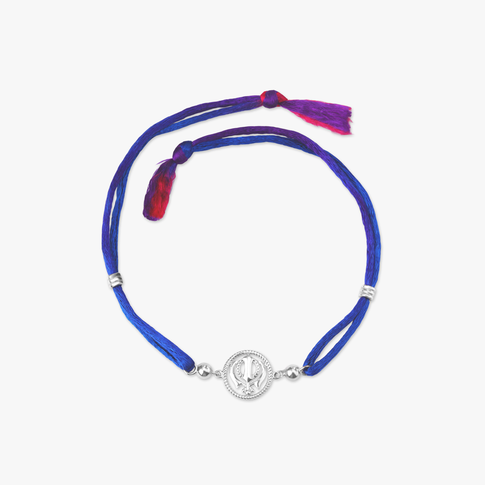 Khanda Pride Silver Rakhi