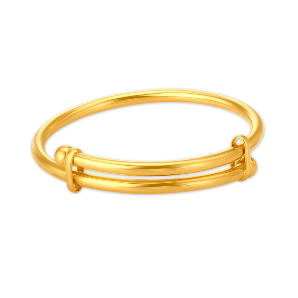 Minimalist 22 Karat Yellow Gold Overlap Bangle