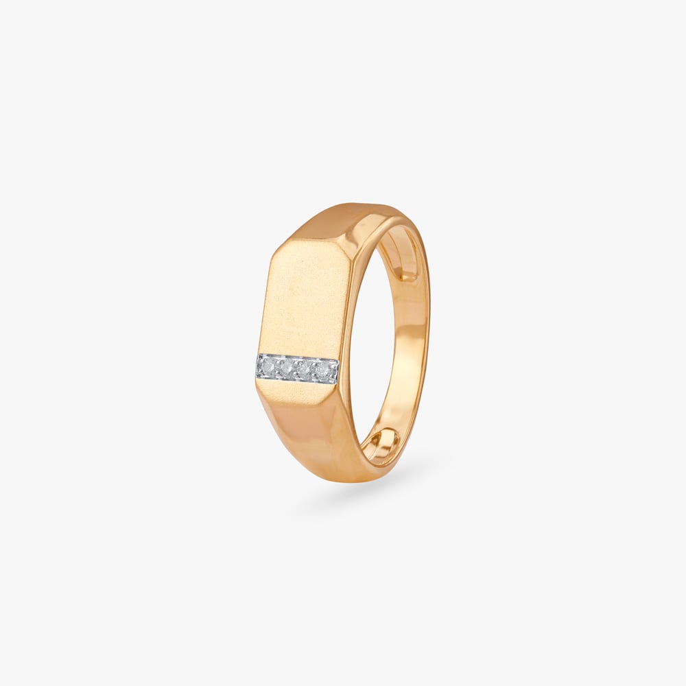 Bold Band Diamond Ring for Men