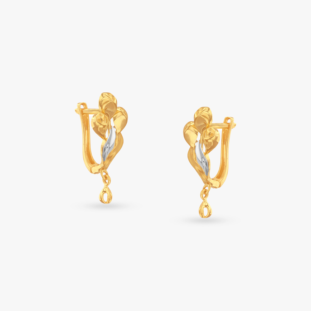 Wave Rhythm Gold Hoop Earrings