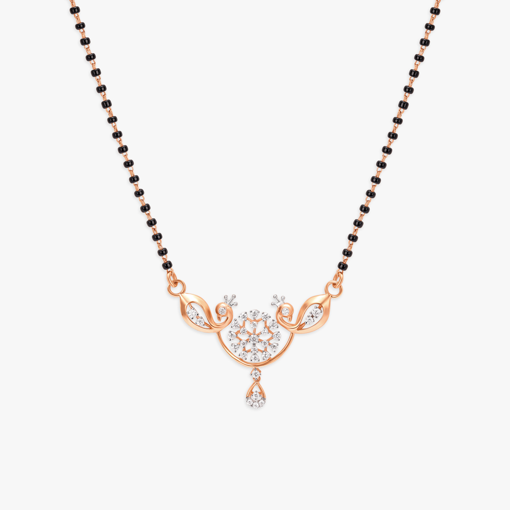 

Blooming Peacock Diamond Mangalsutra