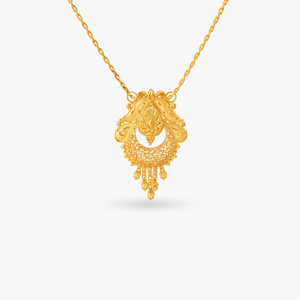 Cascade Gold Pendant
