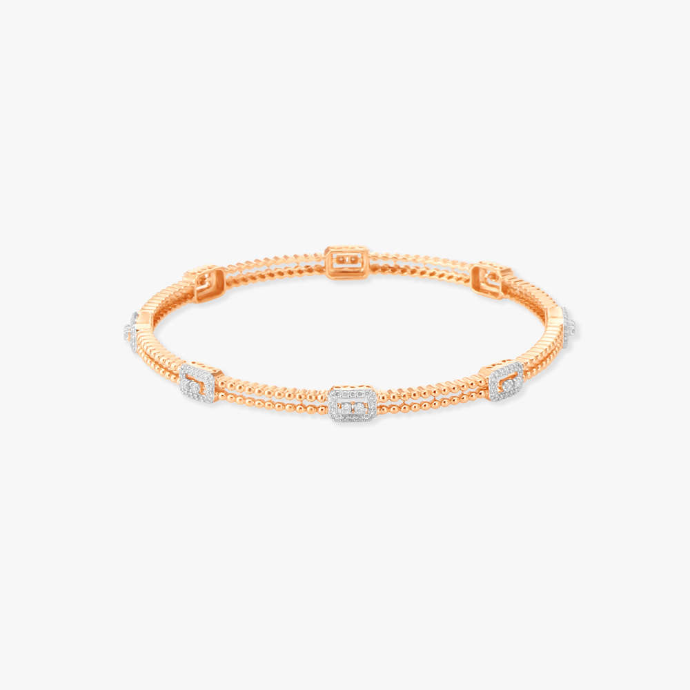 Enchanting Modern Diamond Bangle