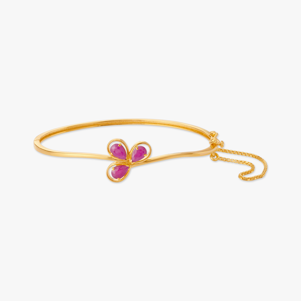 Blushing Bloom Ruby Bangle