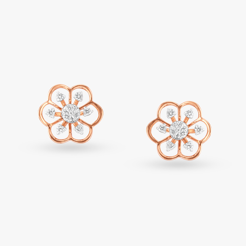 Alluring Diamond Stud Earrings