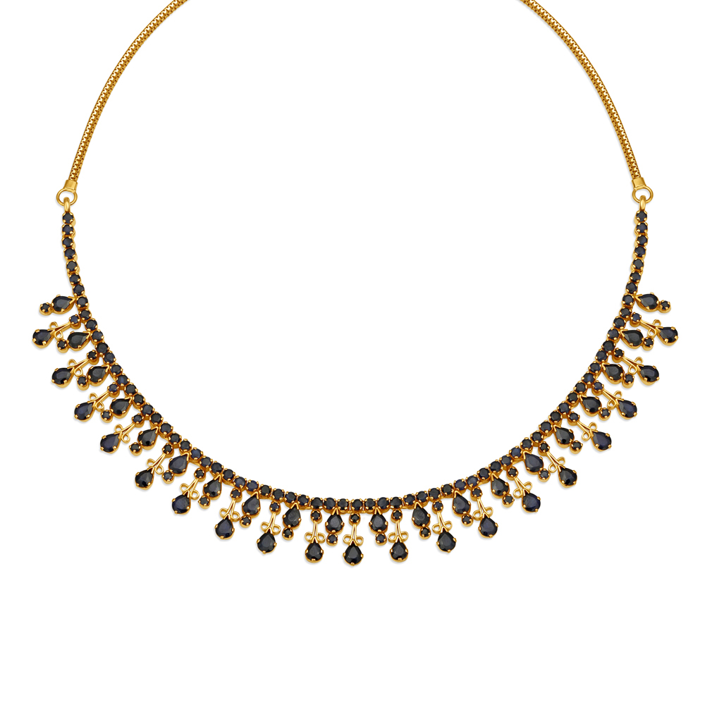

Pristine Gold Necklace with Sapphires