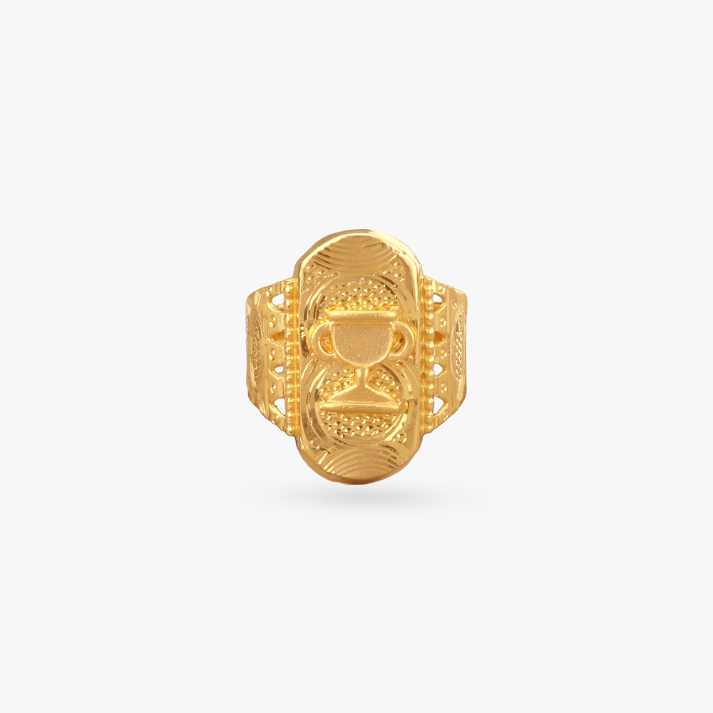 Trophy Mark Gold Ring for Men