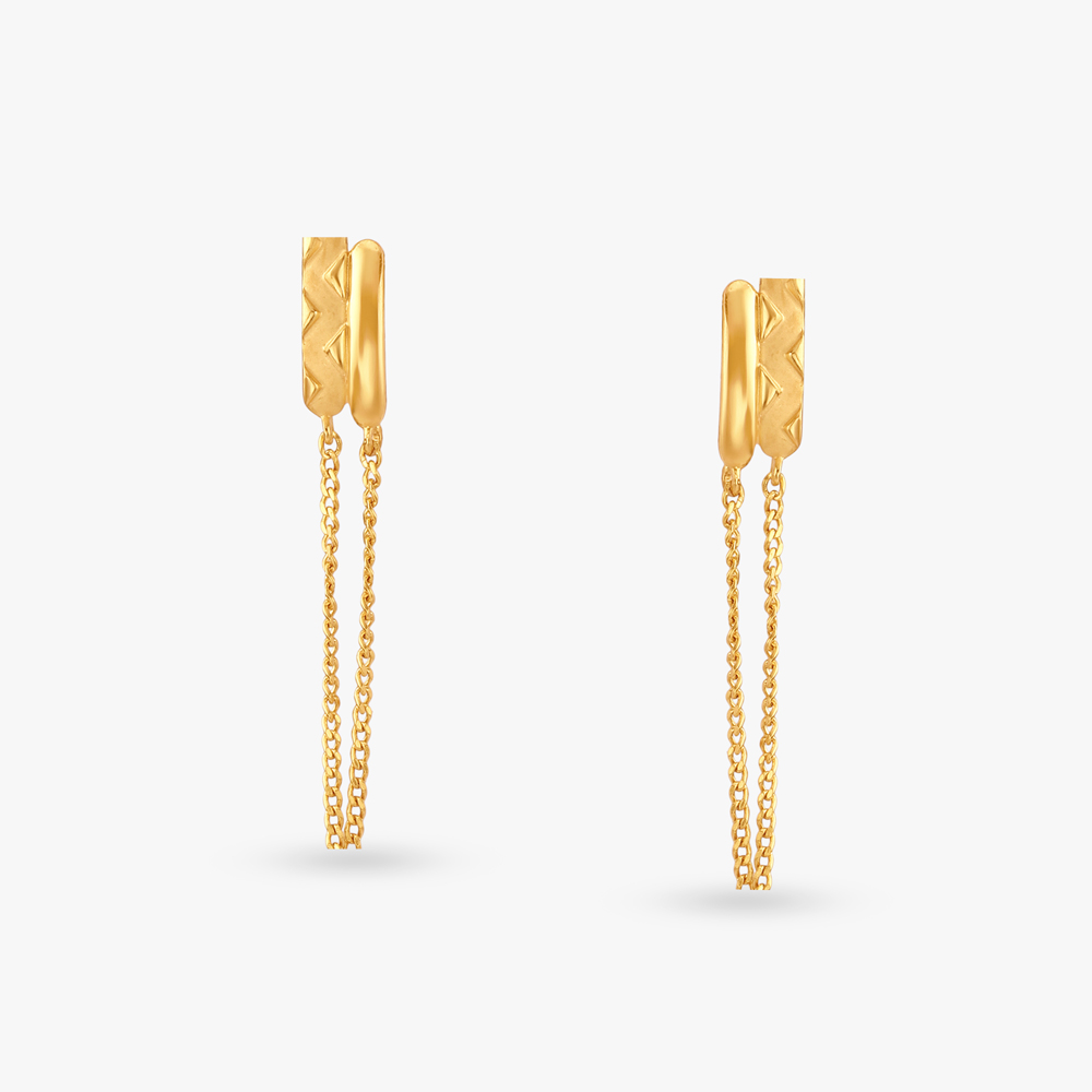 Slender Chain Drop Earrings