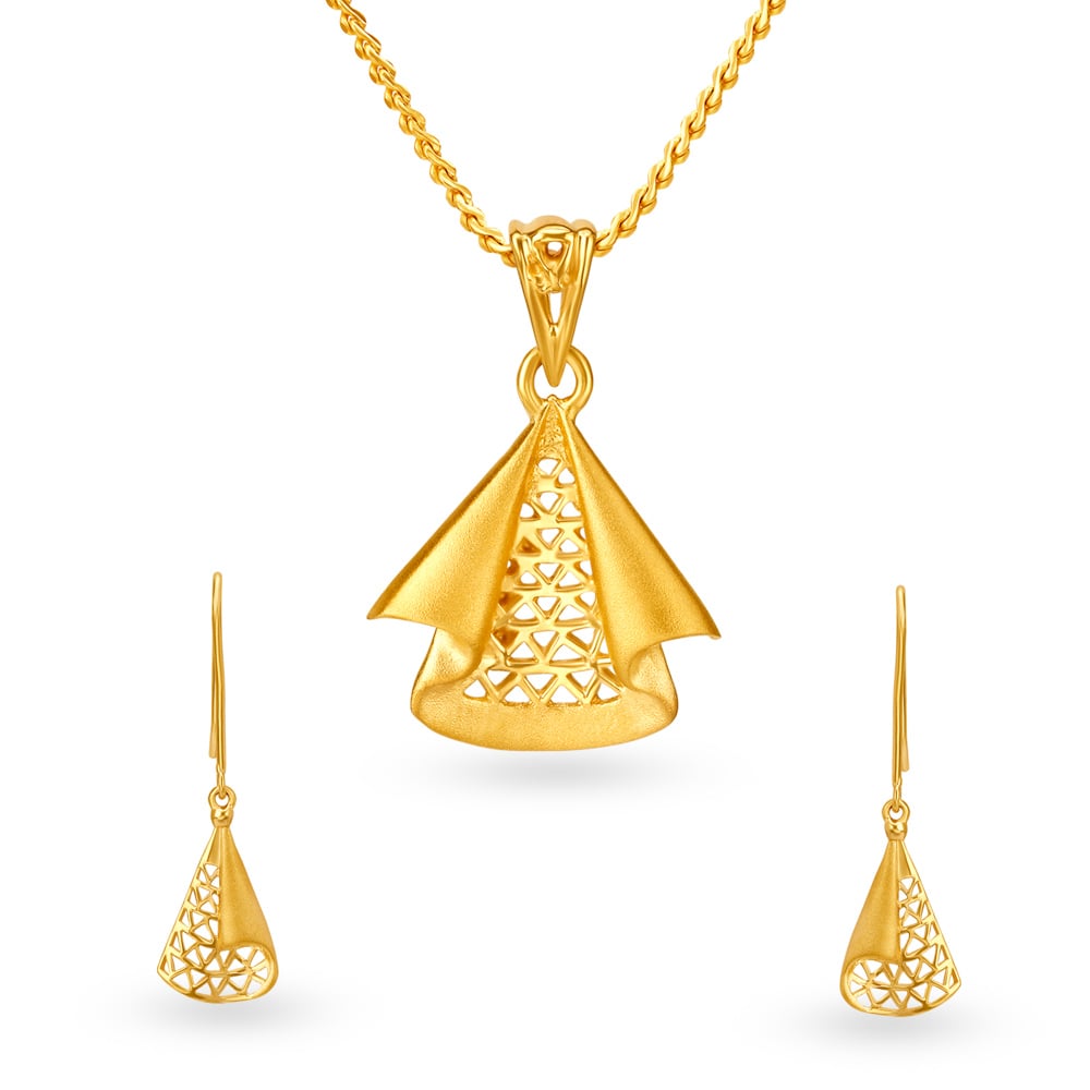 

Geometric Pendant Earrings Set