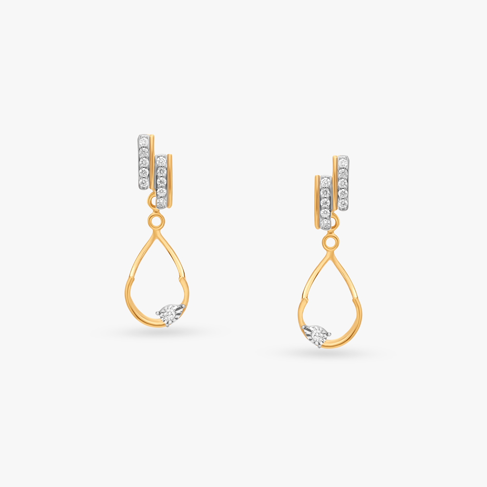 Minimalist Grace Diamond Stud Earrings