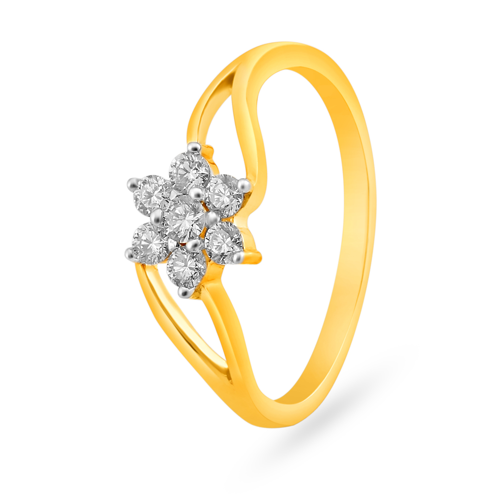 Seven Stone Floral Diamond Finger Ring