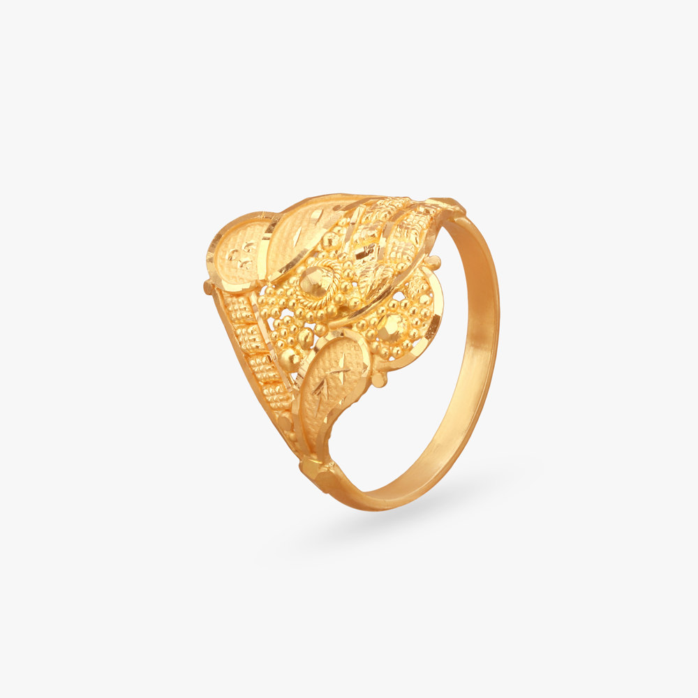 Swirl Garden Gold Ring