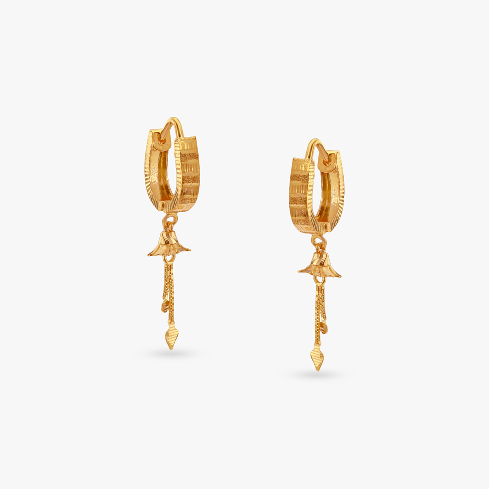 Aurora Bloom Gold Hoop Earrings