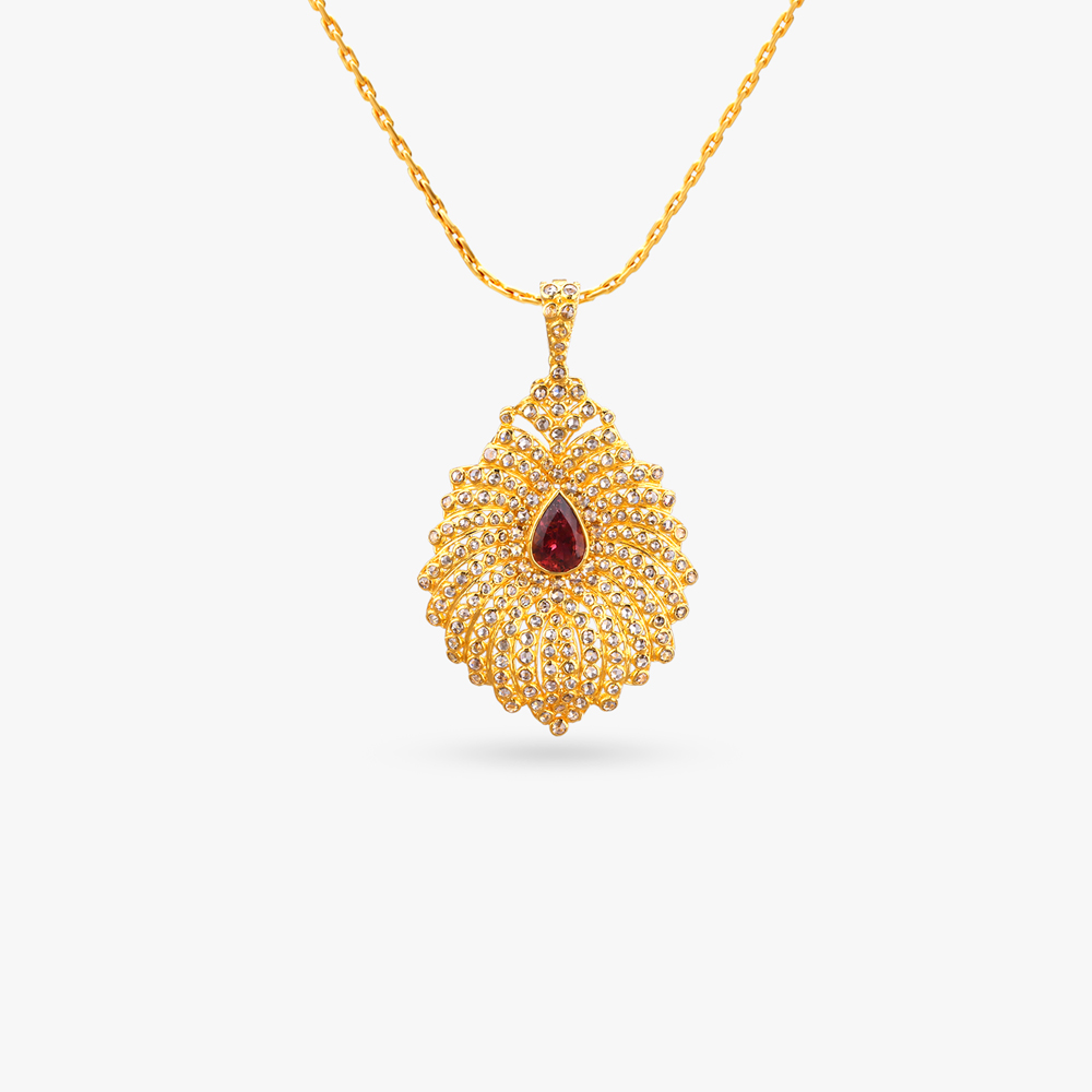 Enchanted Gold Open Polki Pendant
