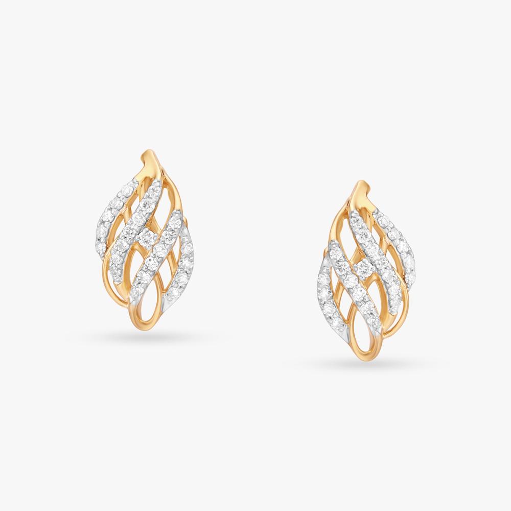 Artistic Diamond Stud Earrings