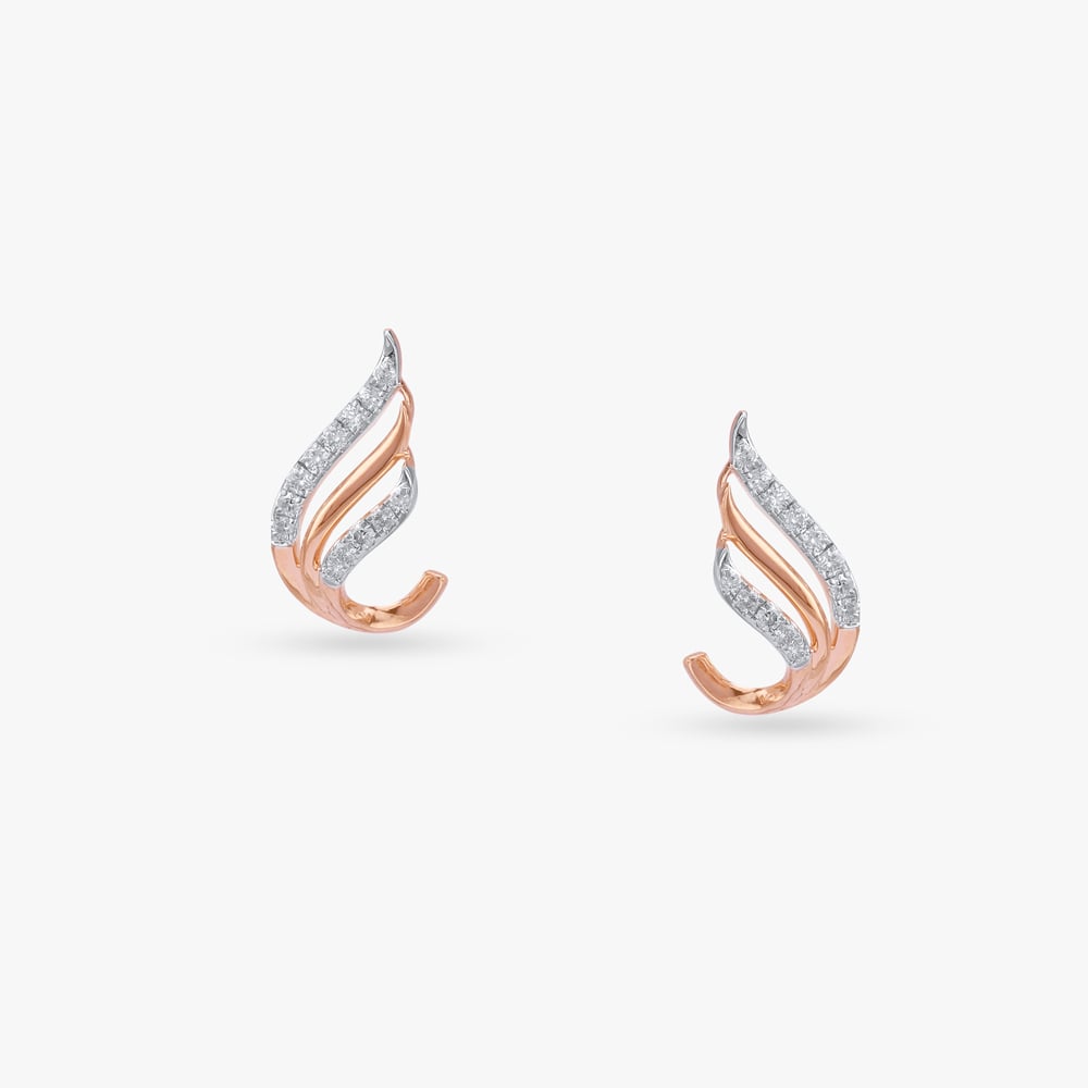Aurora Ember Diamond Stud Earrings