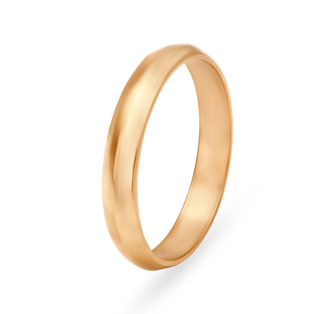 Classy 22 Karat Yellow Gold Band Finger Ring
