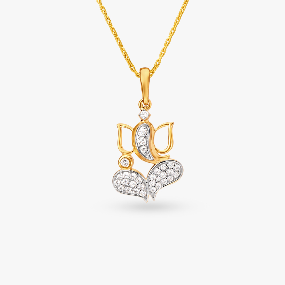 Mangal Murti Ganesha Diamond Pendant