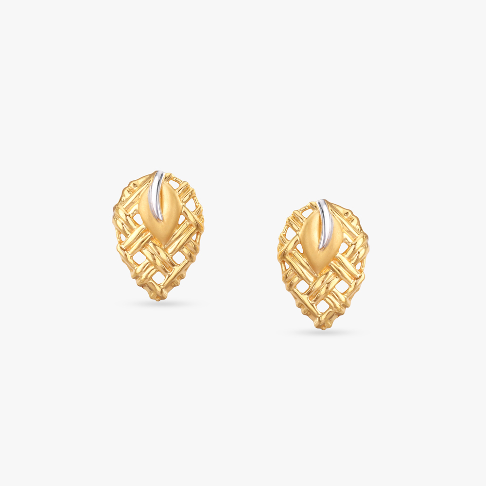 Bold Charm Gold Stud Earrings