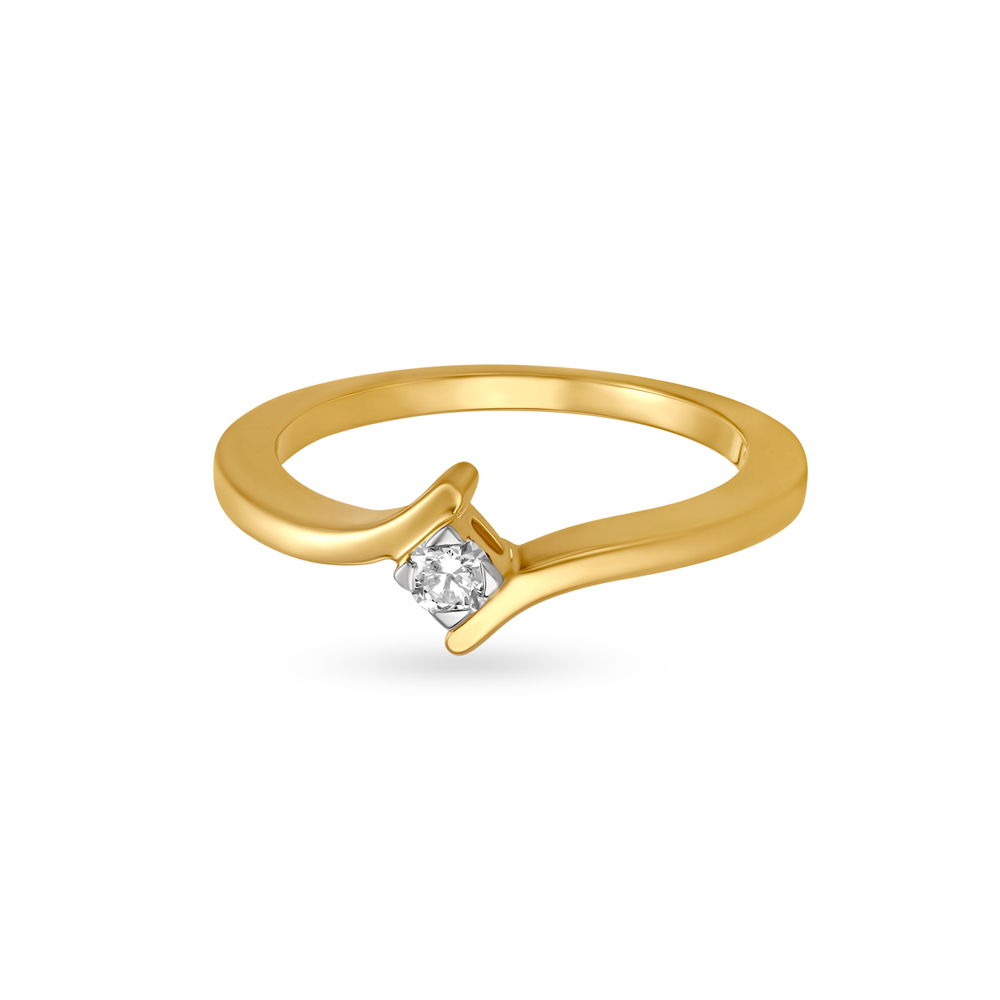 

Sleek Diamond Finger Ring