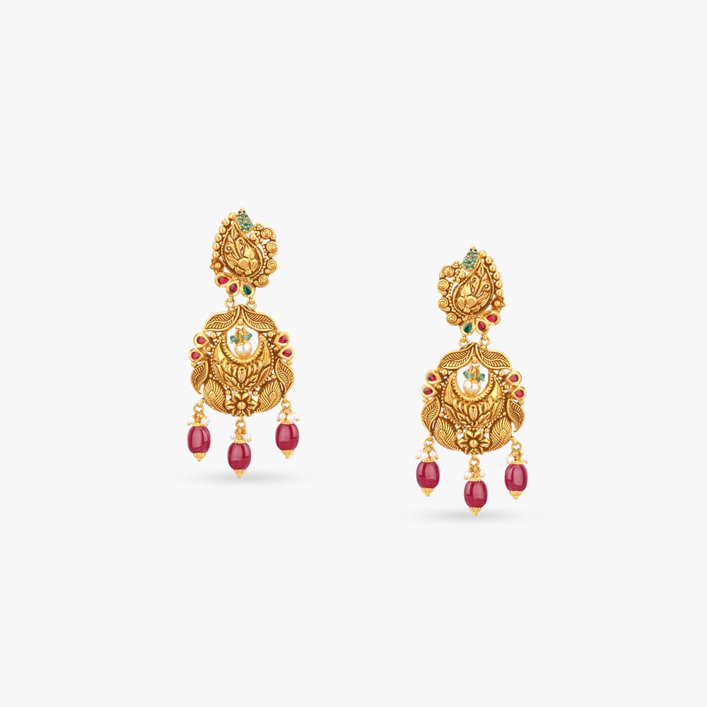 Regal Splendour Gold Drop Earrings