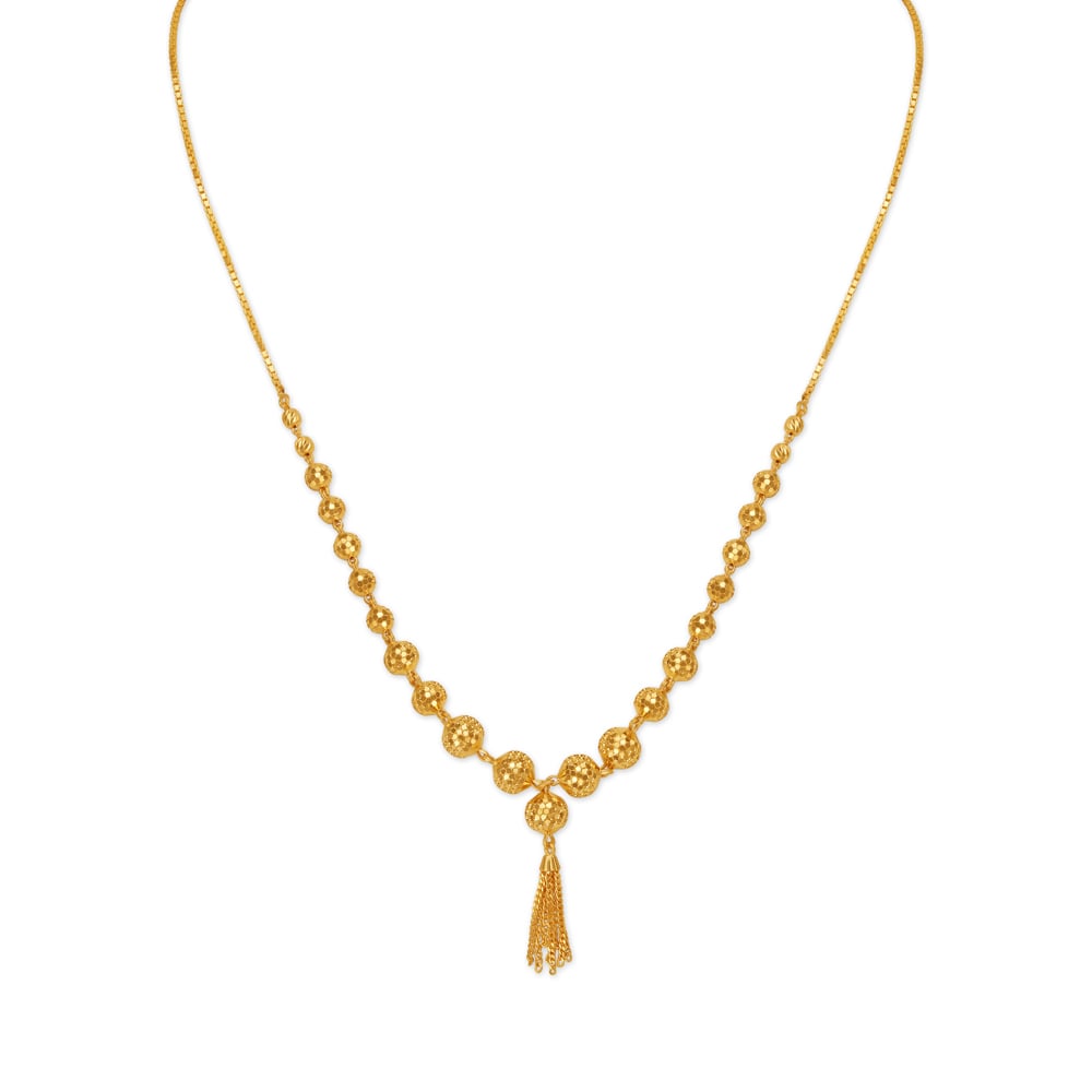 Shining Hanging Bead Gold Chain