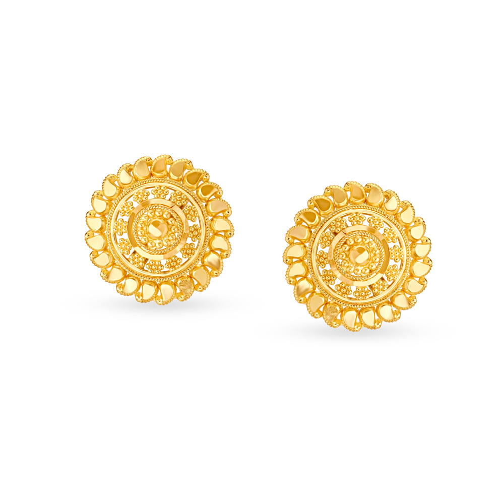 Opulent Floral Stud Earrings
