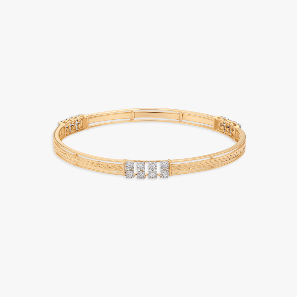 Braided Beauty Diamond Bangle