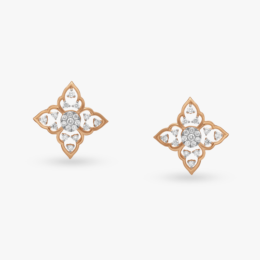 Vibrant Diamond Stud Earrings