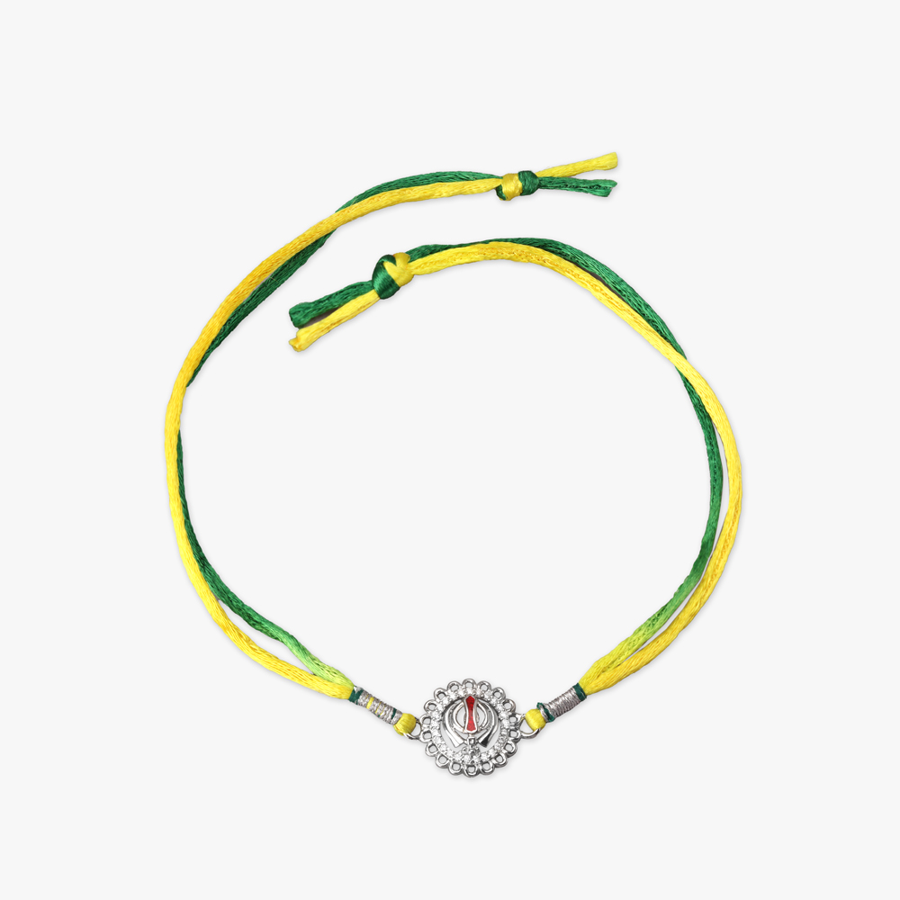 Khalsa Crest Silver Rakhi