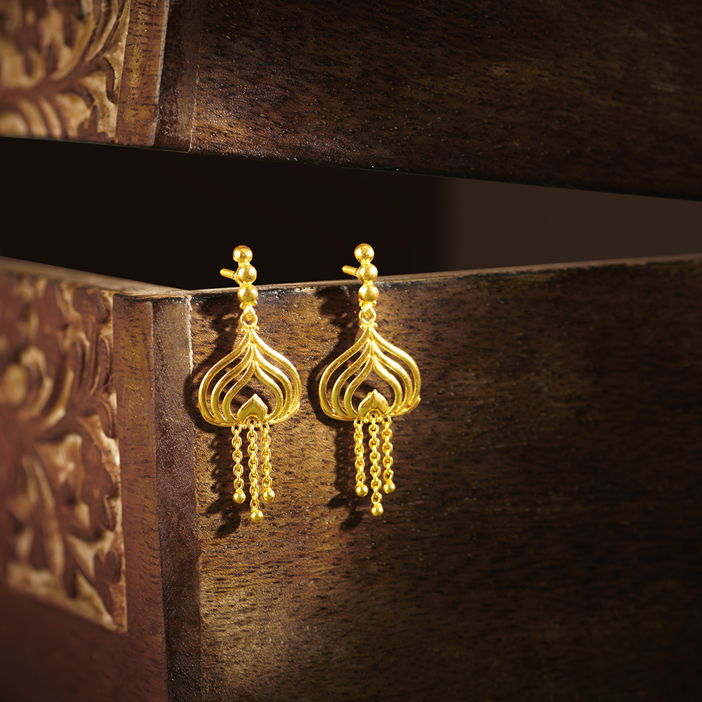 Leafy Tassels Drop Earrings