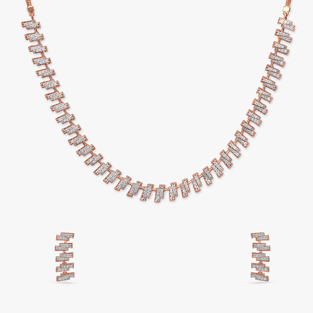 Modern Opulence Diamond Necklace Set