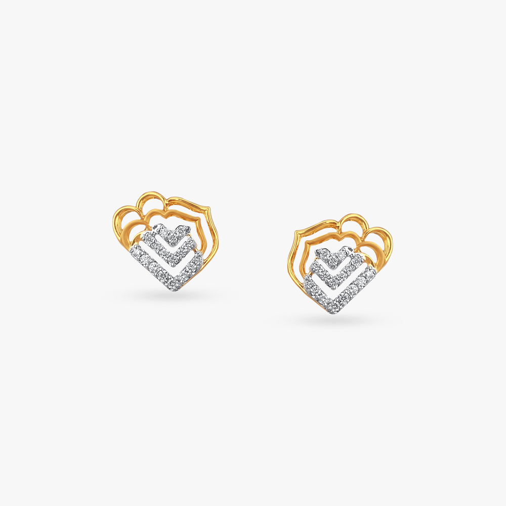 Echo Illusion Diamond Stud Earrings