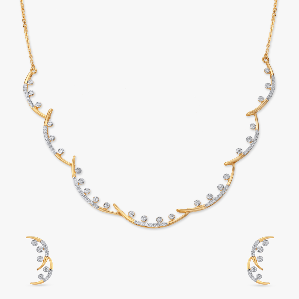Whimsical Trail Diamond Necklace Set