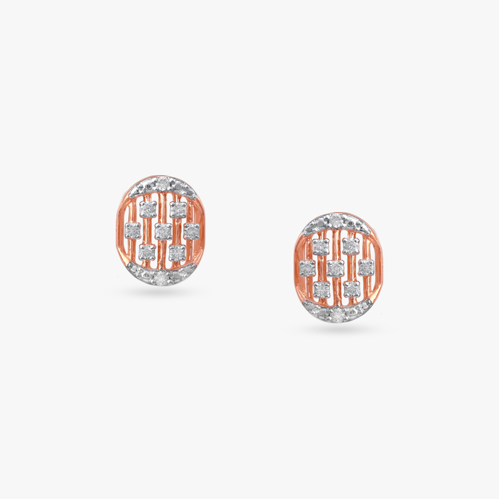 Oval Brilliance Diamond Stud Earrings