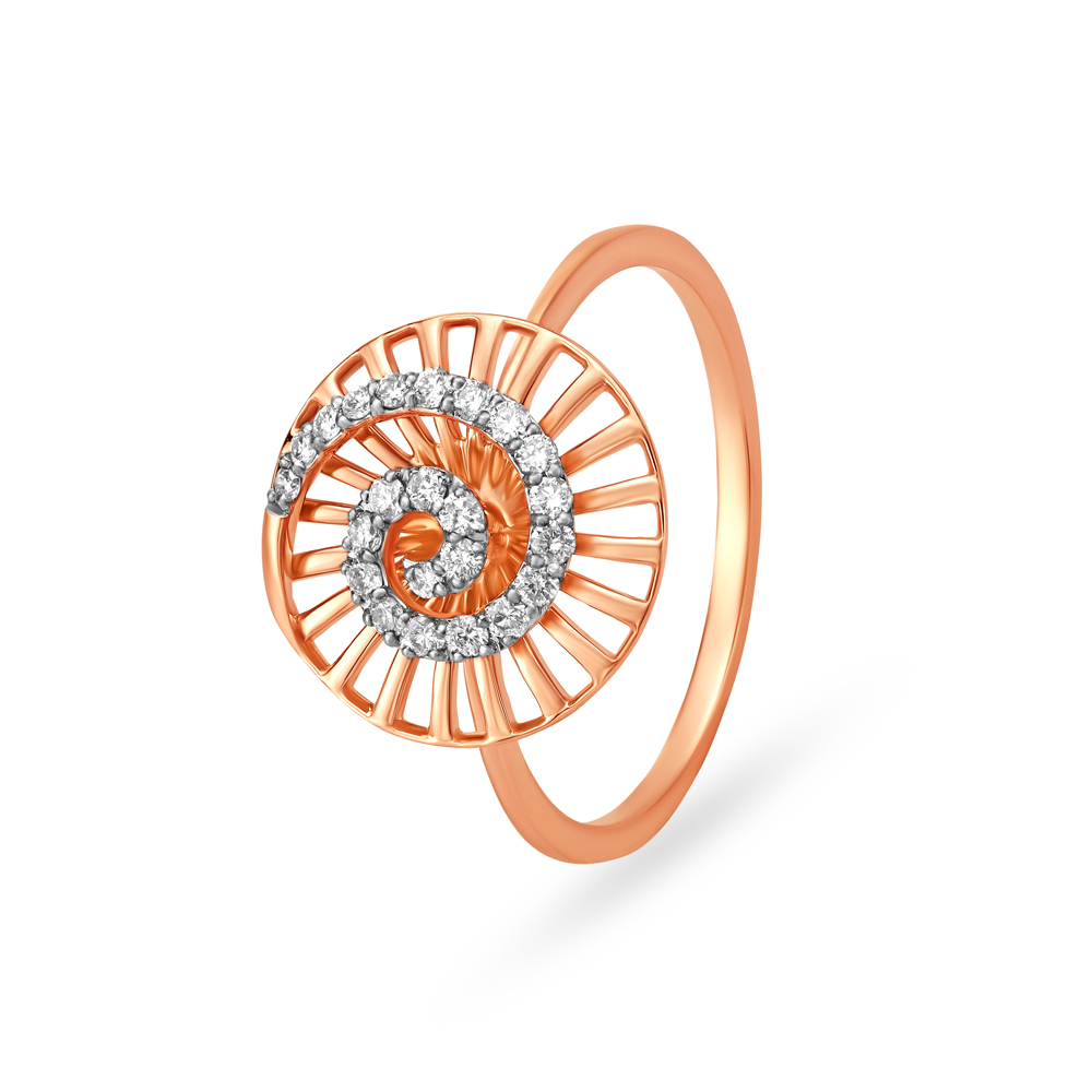 

Spectacular Spiral Design Diamond Finger Ring