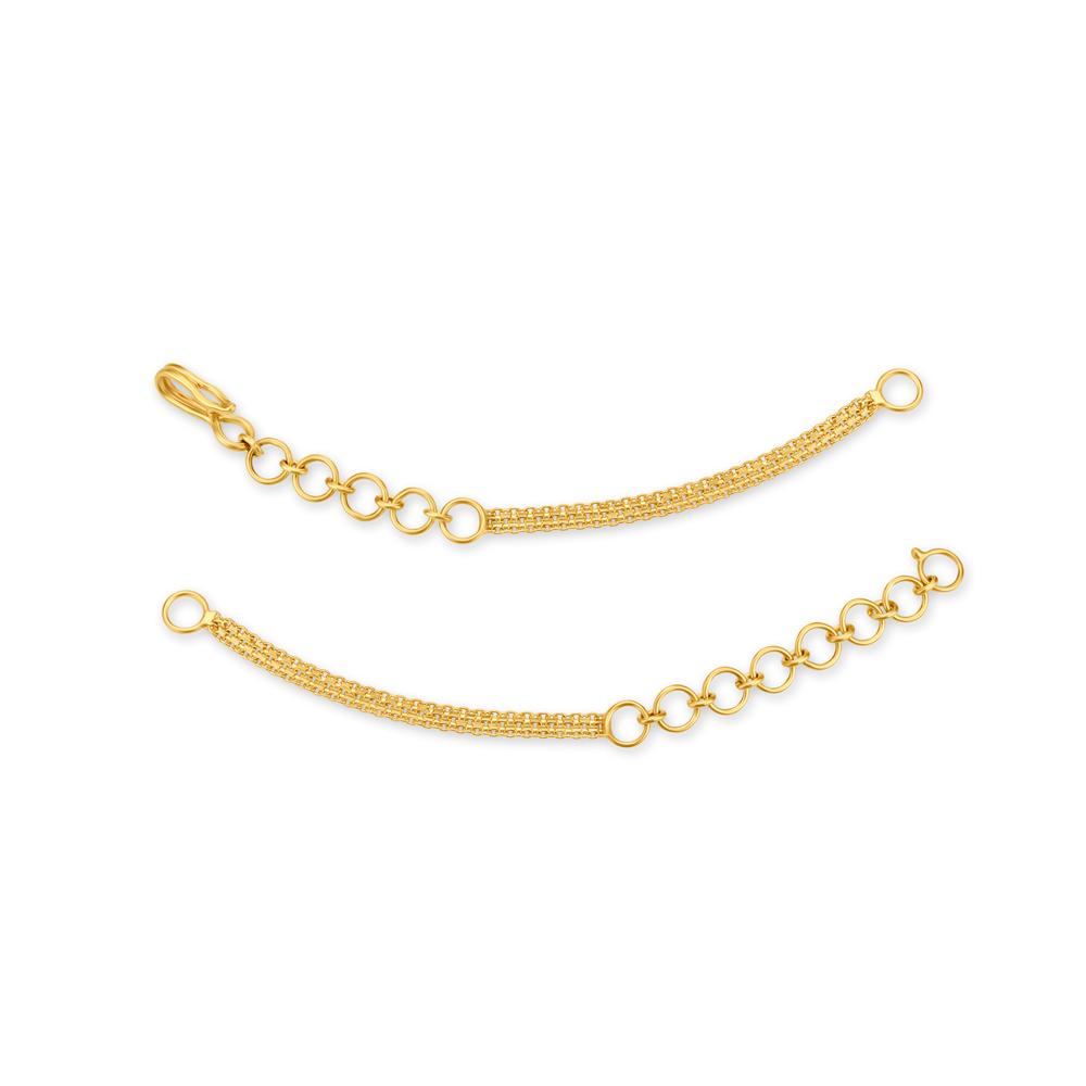 Graceful 22 Karat Yellow Gold Flat Back Chain