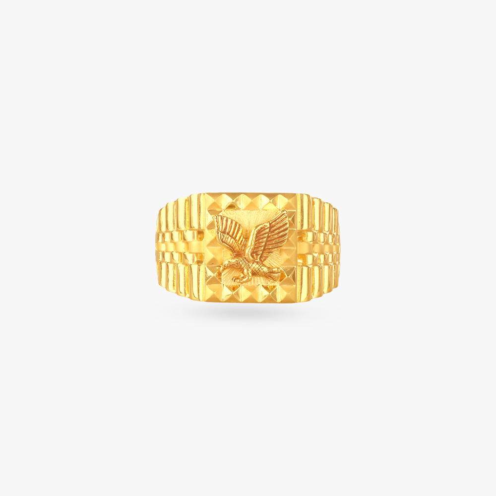 Eagle Rise Gold Ring for Men