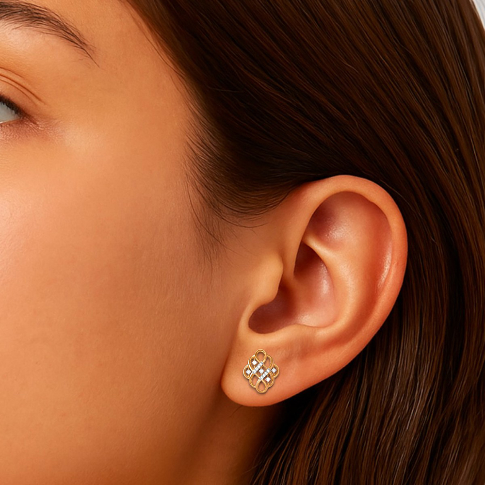 

Timeless Twists Diamond Stud Earrings
