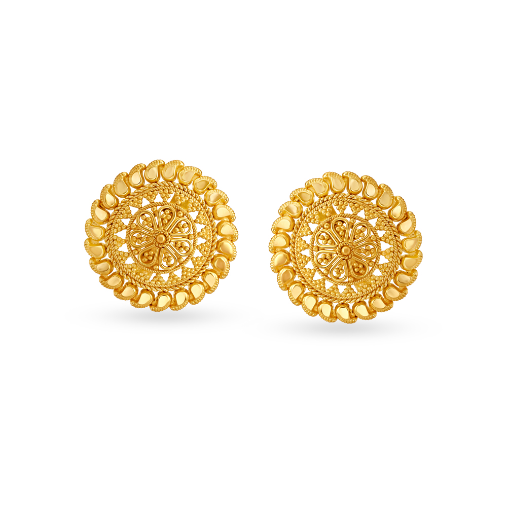 Opulent Intricate Stud Earrings