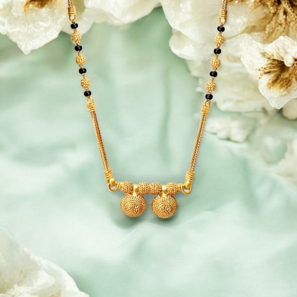 Orthodox Yellow Gold Double Disc Mangalsutra