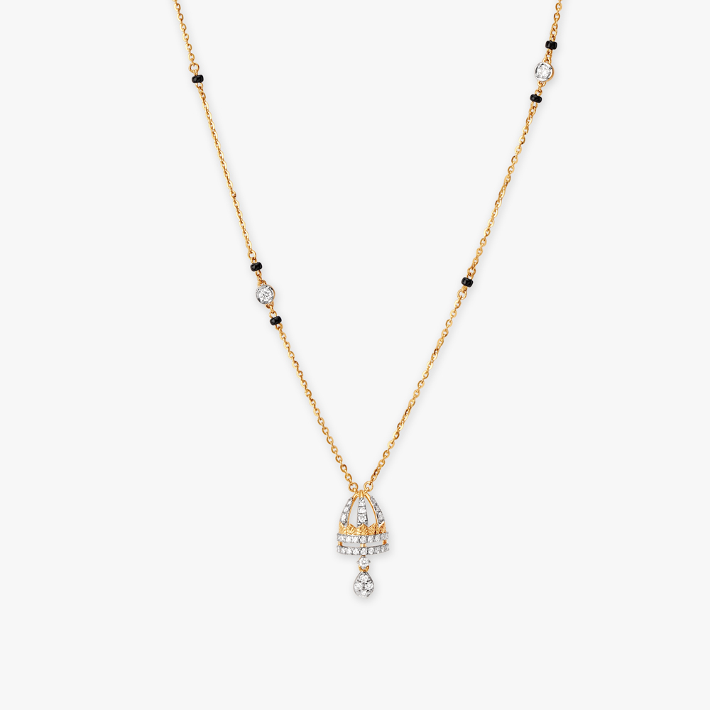 Traditional Kalash Diamond Mangalsutra