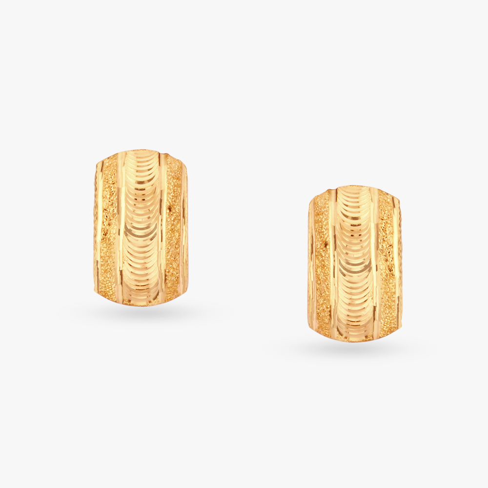 Groove Gold Stud Earrings