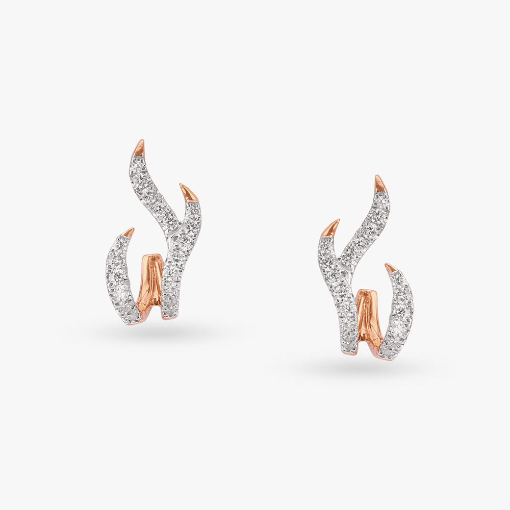 Chic Diamond Stud Earrings