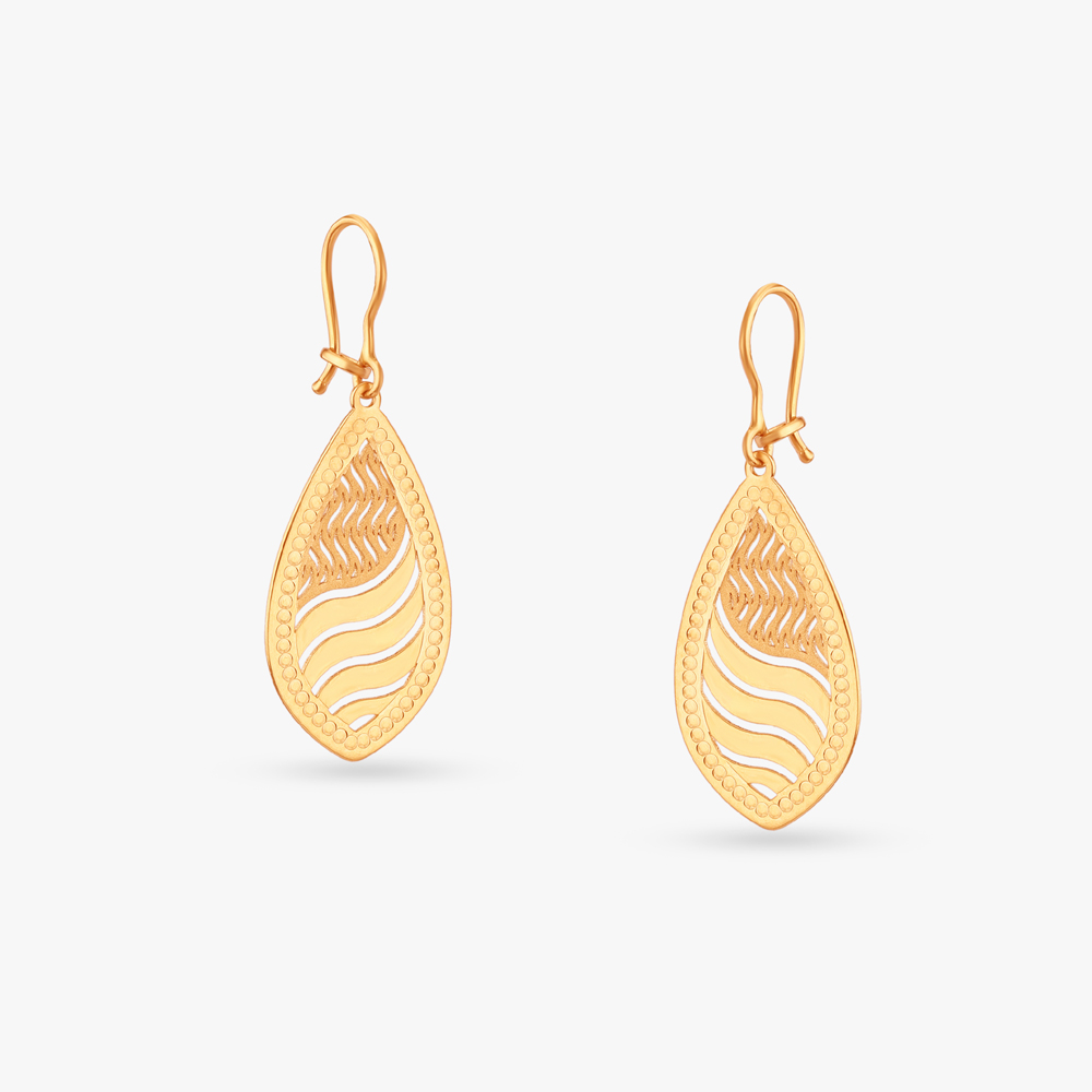 Teardrop Gold Hoop Earrings