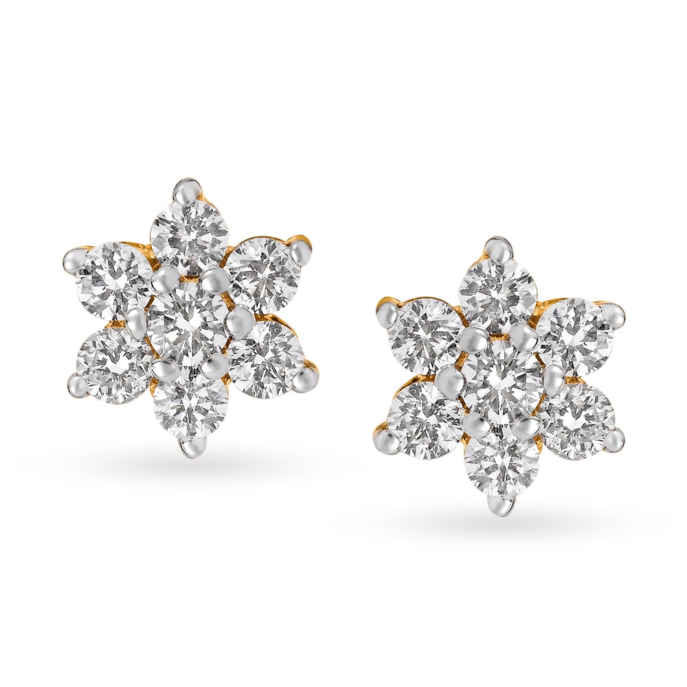 Daisy Twinkle Diamond Stud Earrings