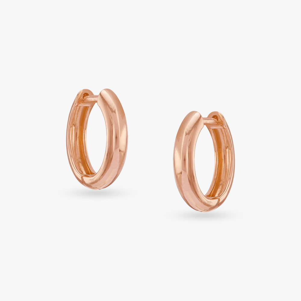 Classic Blush Gold Hoop Earrings