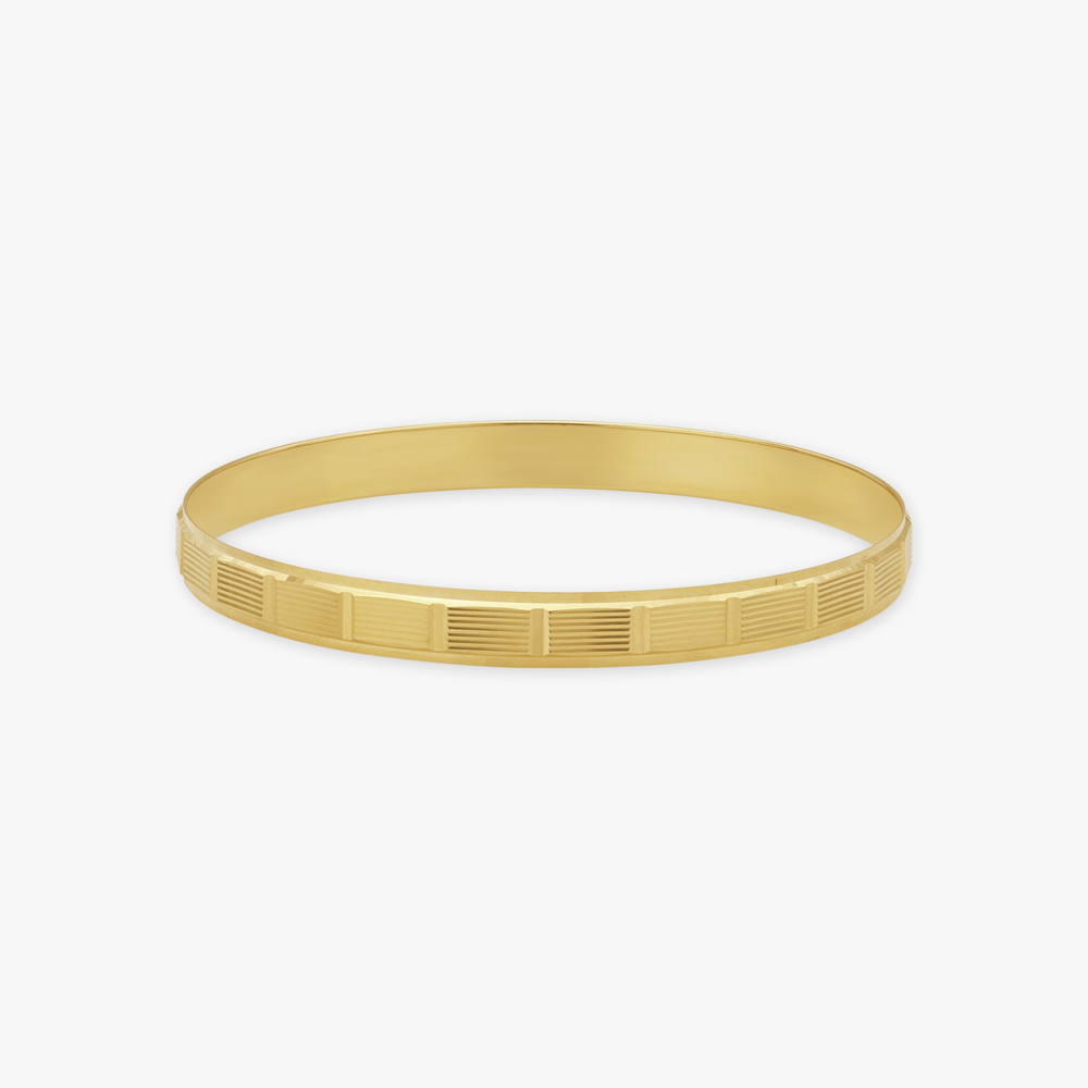 Geometric Gold Bangle