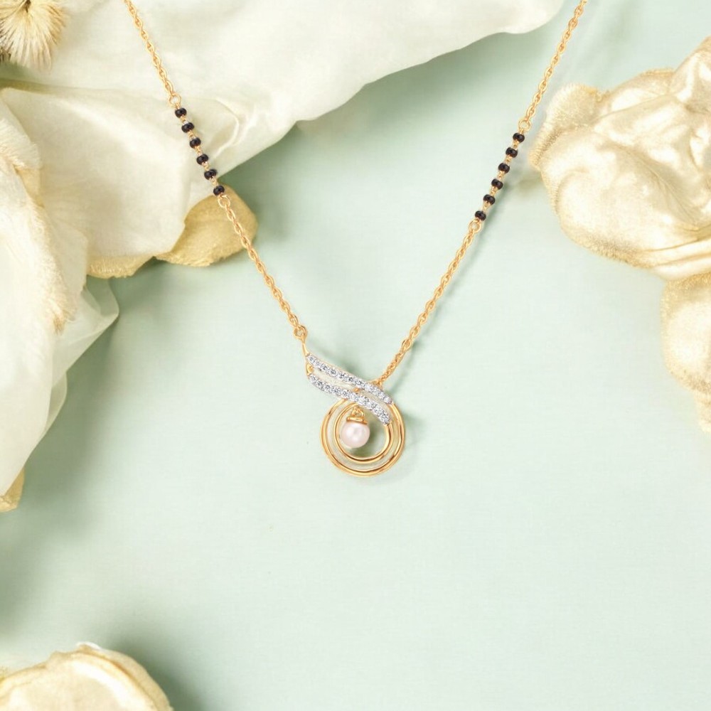 Radiant Swirl Diamond Mangalsutra